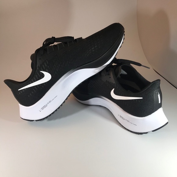Nike Air Zoom Pegasus 37 Black White Extra Wide
